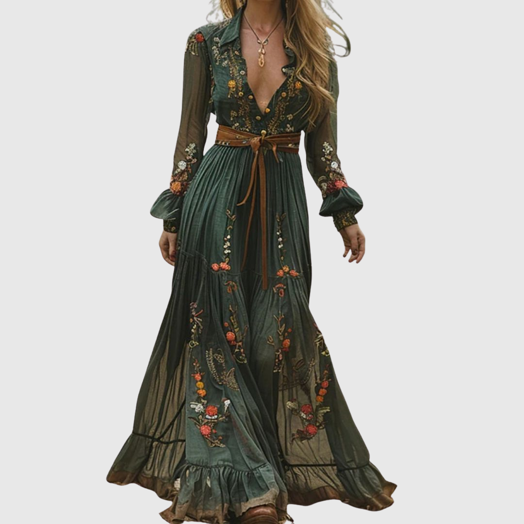 Alina | Romantic Boho Maxi Dress