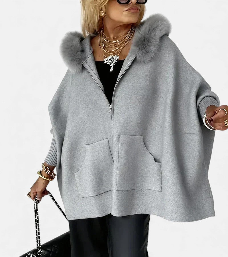 Arrabelle – Casual Hooded Coat with Fur Collar