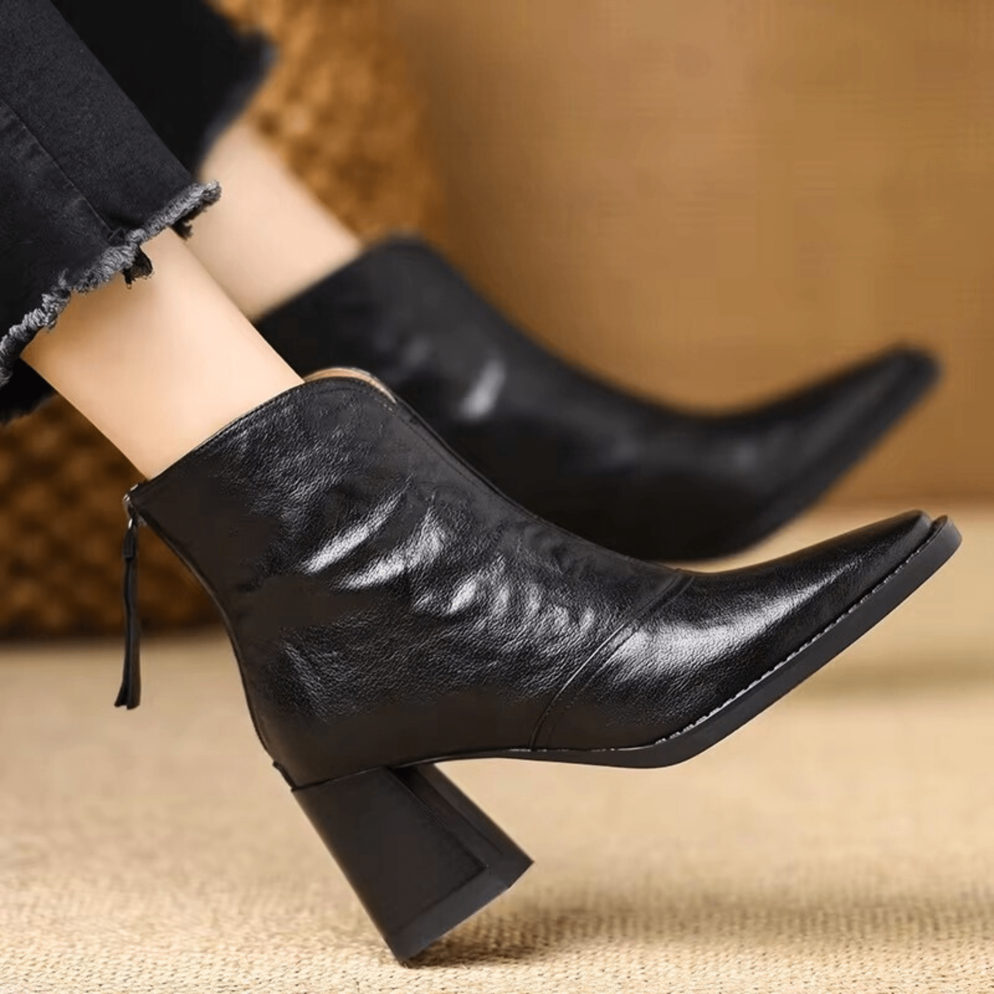 Claudie – Luxury Ankle Boots with Medium Heel